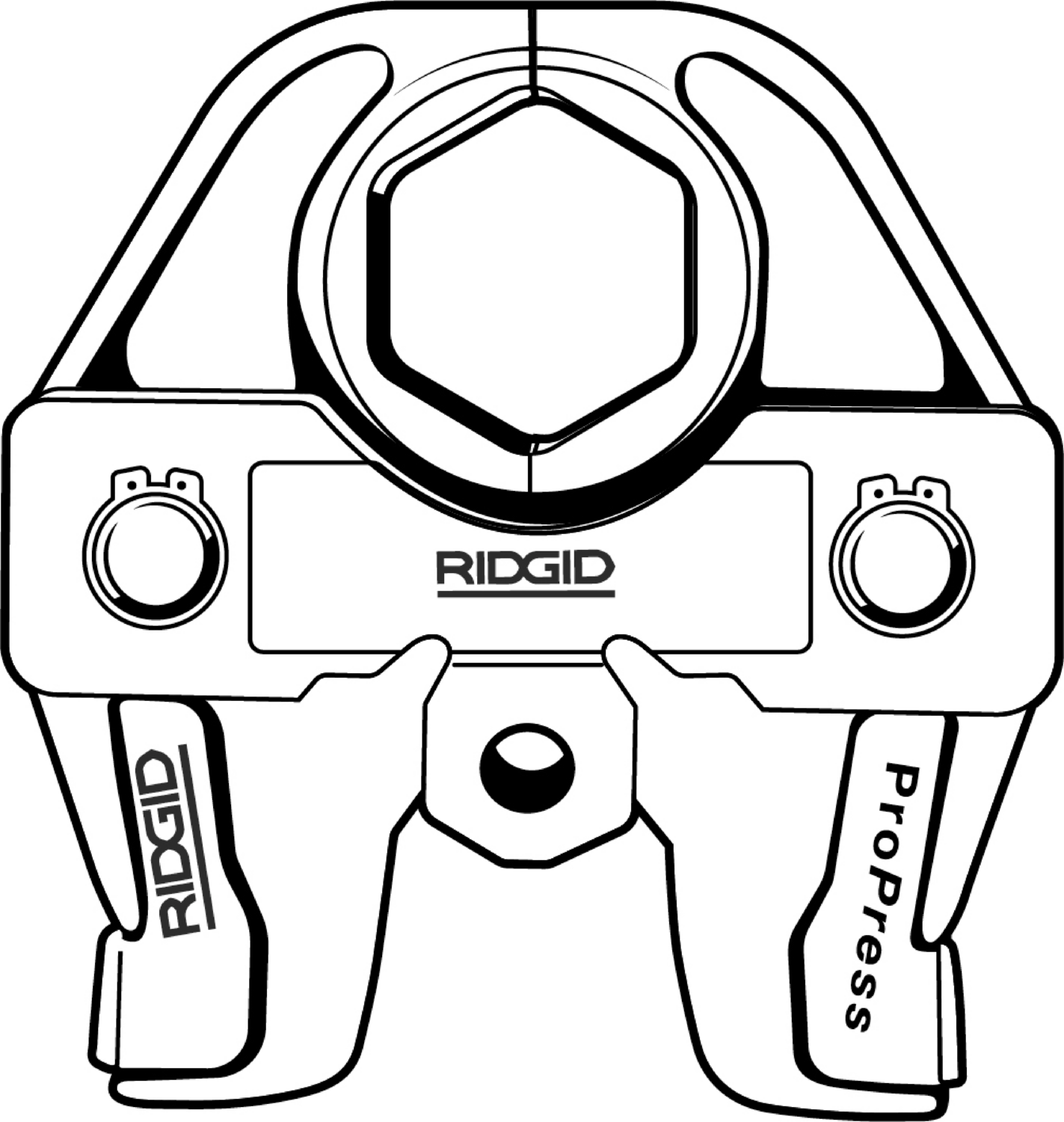 Viega Propress Standard Press Jaw, Steel, Press Jaws: 3/4" | Viega ProPress System (SKU: 57234)