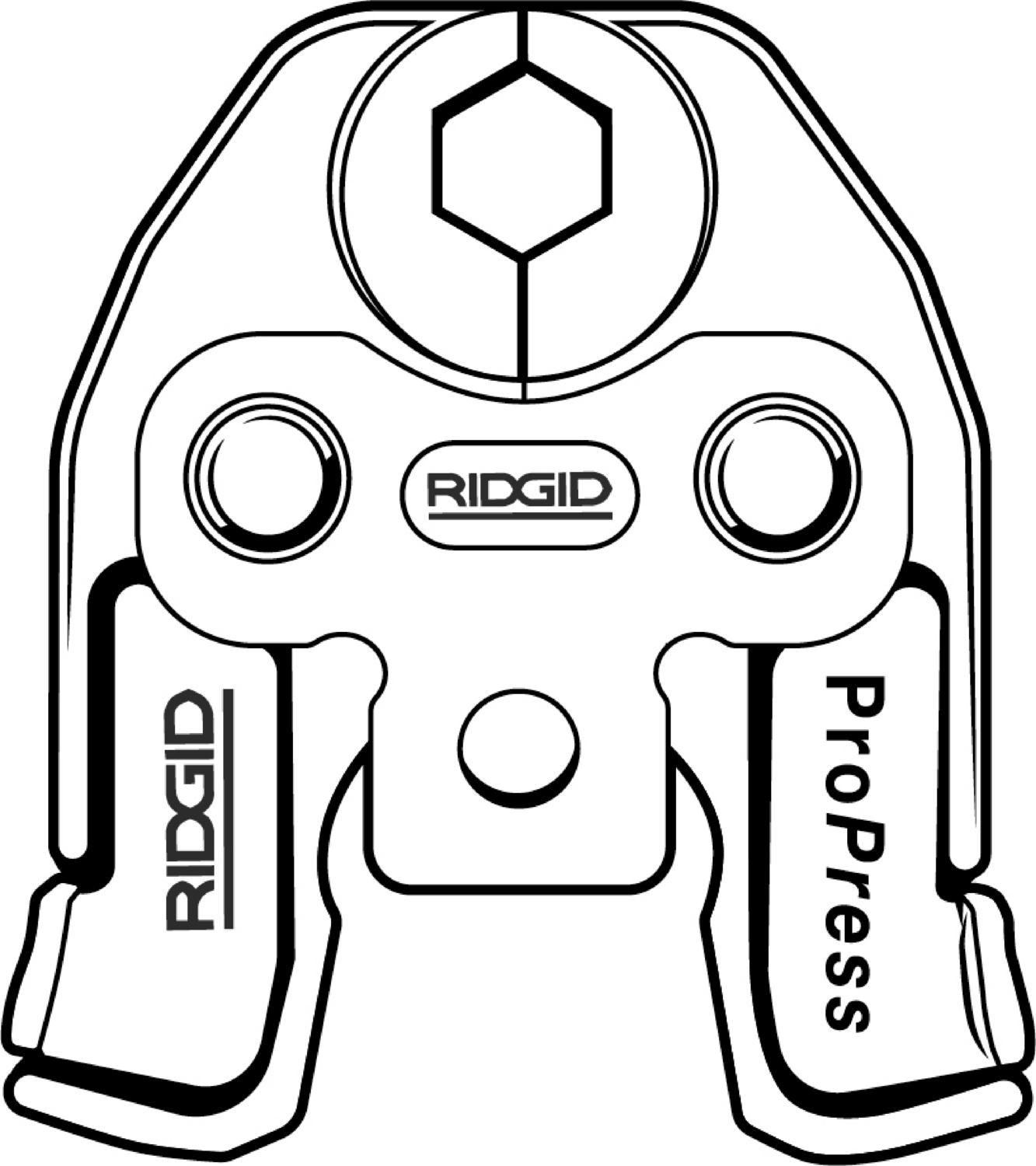 Viega Propress Compact Press Jaw, Steel, Press Jaws: 3/4" | Viega ProPress System (SKU: 57238)