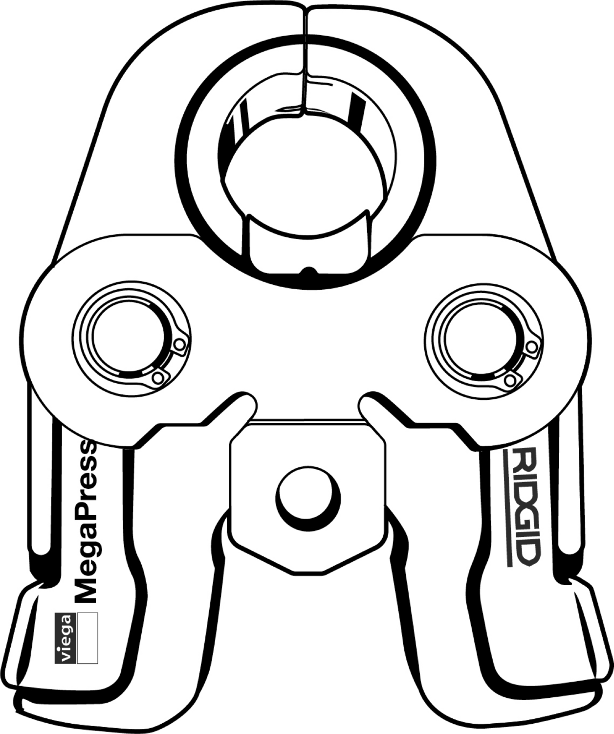 Viega Megapress Standard Press Jaw, Steel, Press Jaws: 3/4" | Viega MegaPress System (SKU: 57247)