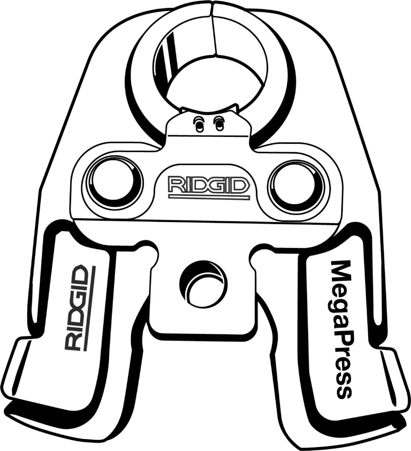Viega Megapress Compact Press Jaw, Steel, Press Jaws: 3/4" | Viega MegaPress System (SKU: 57250)