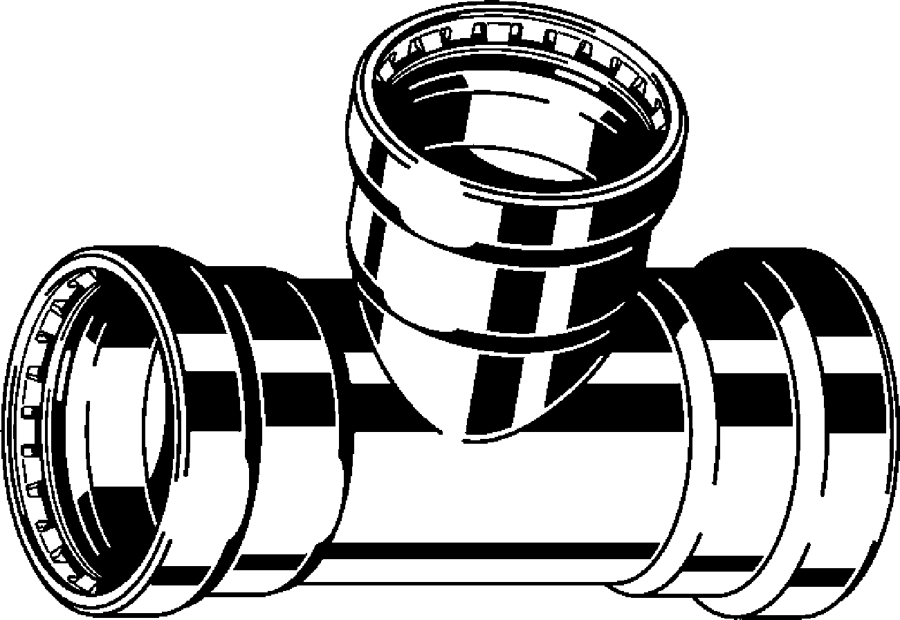 Viega Megapress Tee 304 Stainless Steel – 21/2 × 21/2 × 11/2 | Viega MegaPress System (SKU: 95575)