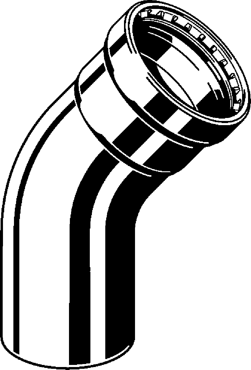 Viega Megapress 45° Street Elbow 304 Stainless Steel Ftg (ips): 21/2 – 21/2 | Viega MegaPress System (SKU: 95545)