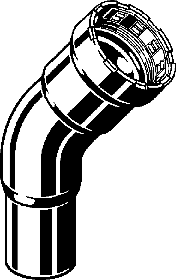 Viega Megapress 45° Street Elbow 304 Stainless Steel Ftg (ips): 1/2" – 1/2" | Viega MegaPress System (SKU: 95080)