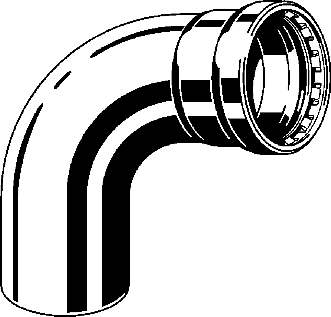 Viega Megapress 90° Street Elbow Carbon Steel Zinc – Nickel Coating Ftg (ips): 21/2 – 21/2 | Viega MegaPress System (SKU: 26515)