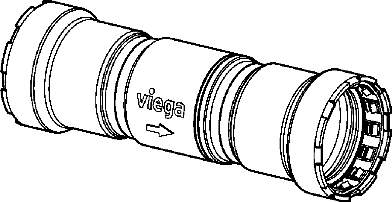 Viega Megapress 316 Check Valve Stainless Steel 316 – 3/4" × 3/4" | Viega MegaPress System (SKU: 29055)