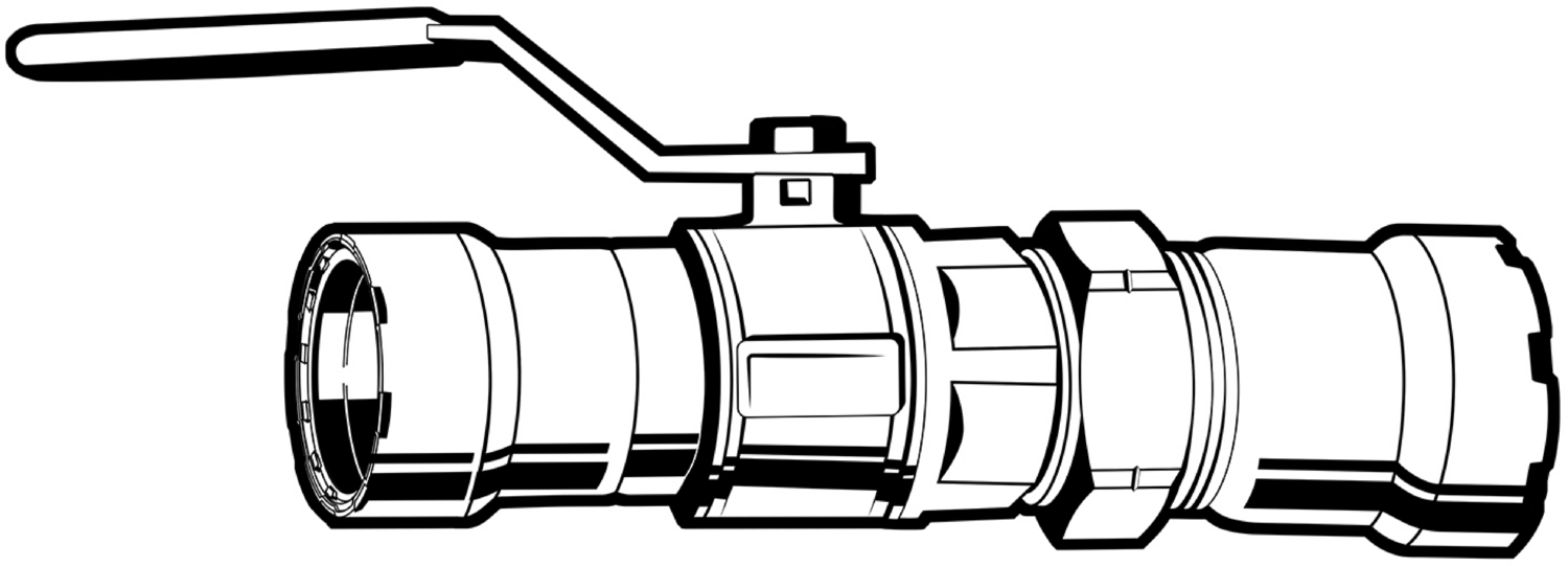 Viega Megapressg Ball Valve Bronze Carbon Steel Ground Joint: 1/2" – 1/2" | Viega MegaPressG System (SKU: 30690)