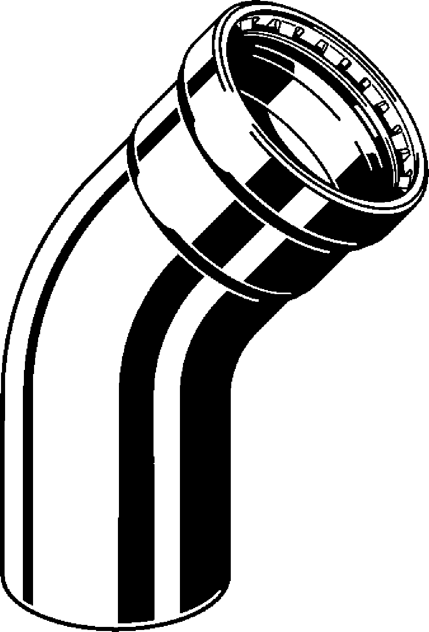 Viega Megapress 45° Street Elbow 316 Stainless Steel Ftg (ips): 4 – 4 | Viega MegaPress System (SKU: 98505)