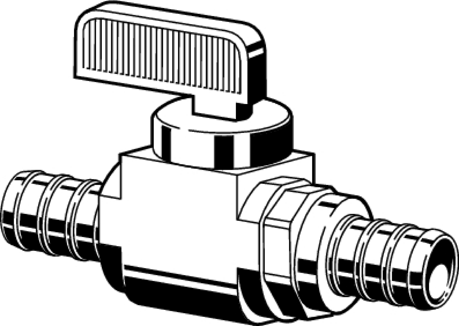 Viega Pureflow Crimp Stop Valve Brass Crimp1: 1 Crimp2: 1 – P1: 1 × P2: 1 – P1: 1 Crimp2: 1 – P1: 1 × P2: 1" | Viega ProPress System (SKU: 46060)