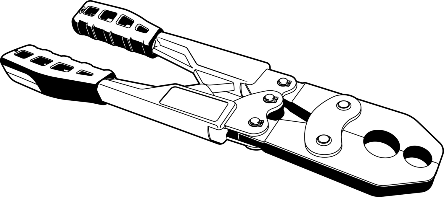 Viega Pureflow Crimp Hand Tool, Composite, For D: 1/2, 3/4" | Viega ProPress System (SKU: 41770)
