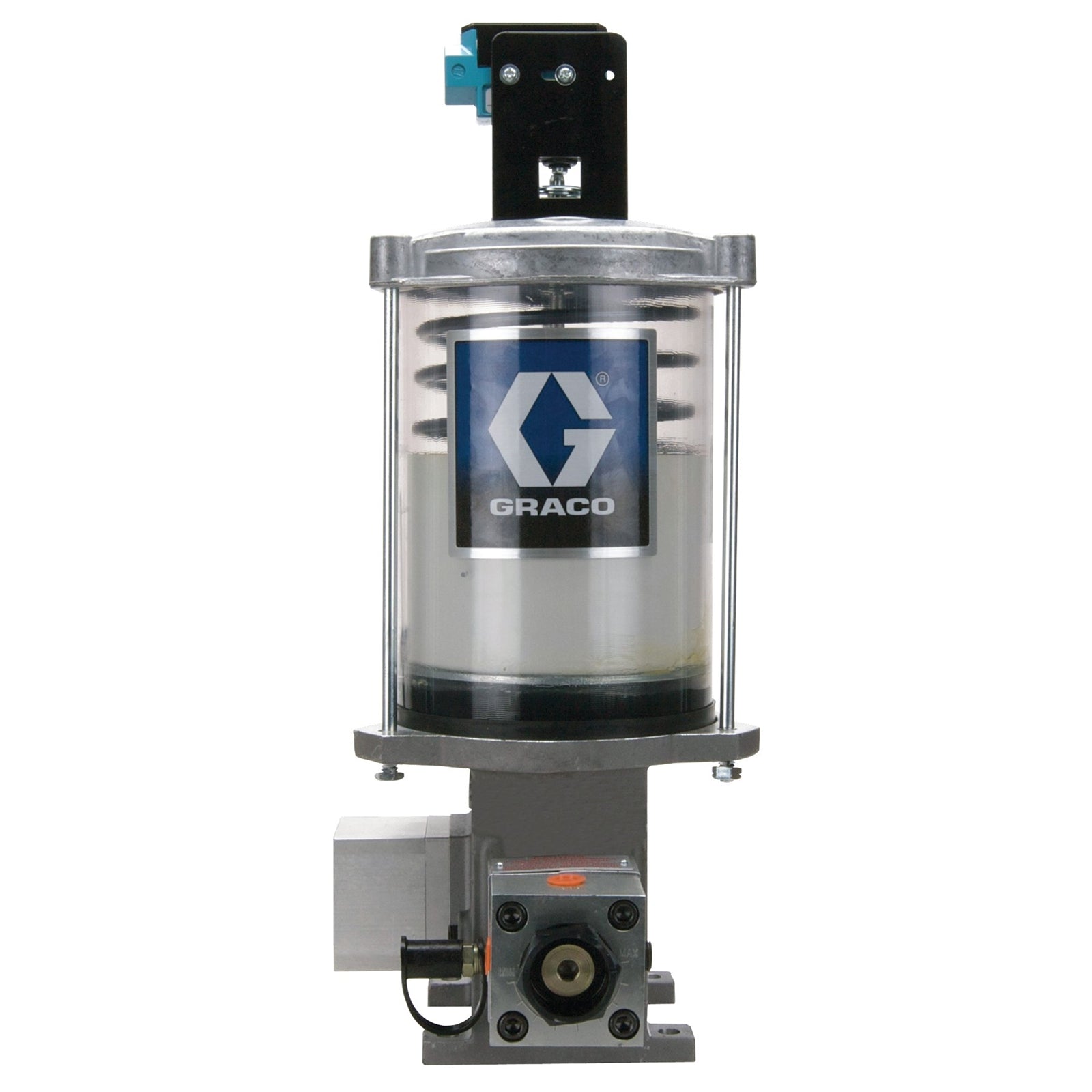 GRACO Lube Master® Electric Pump, 20 lb. (9.06 kg) Grease Plastic Reservoir, 60:1 Wall Mount (Part No. LM6611)