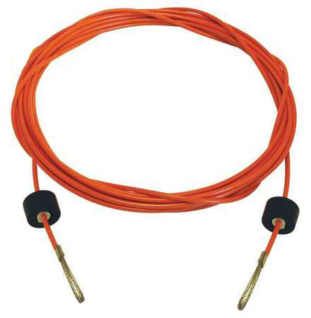 Hannay Parts 99 51.0108 | 100 Ft Orange Pc Galvanized Cable | 100-Amp Clamp, Cable Stop & Eyelet Ends – Durable Heavy-Duty Electrical Cable