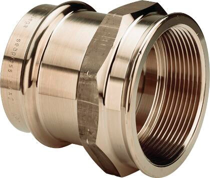 Seapress Adapter – Cunife 90/10, 22mm Press × 3/4"npt | Viega Seapress Metric Press System | Viega SeaPress System (SKU: 461195)