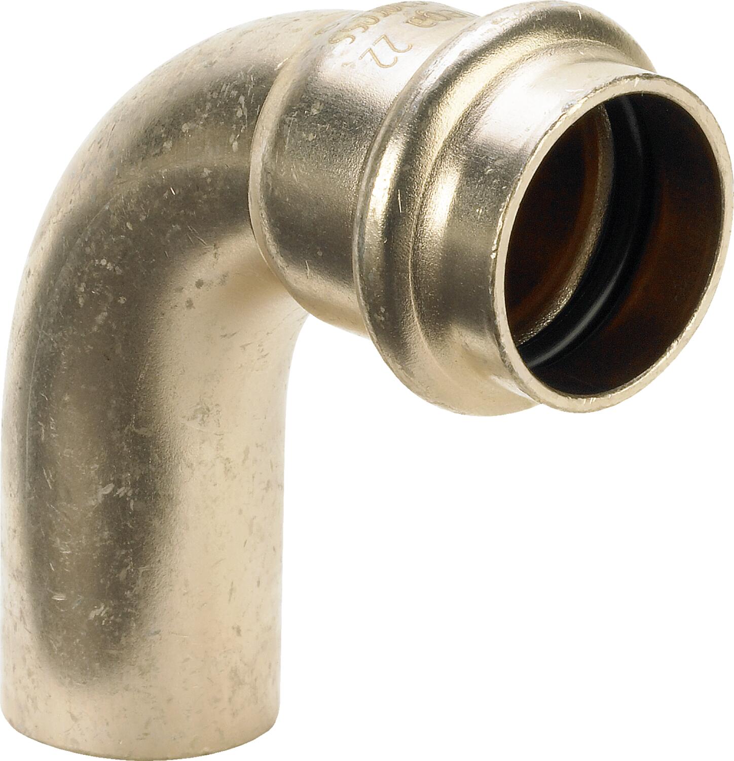 Seapress 90° Elbow Cunife 90/10" Ftg: 22 – 22 | Viega SeaPress System (SKU: 453237)