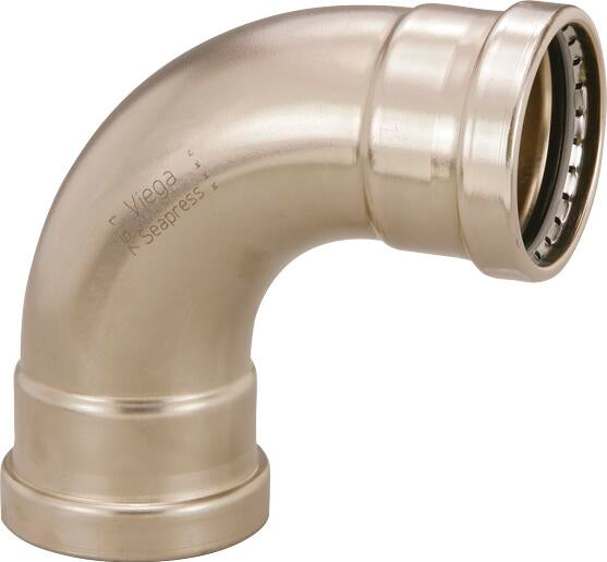 Seapress Xl 90° Elbow – Cunife 90/10, 76.1mm Press × 76.1mm Press | Viega Seapress Metric Press System | Viega SeaPress System (SKU: 556570)