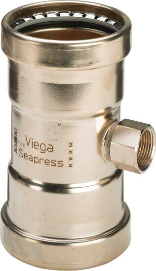 Seapress Xl Tee – Cunife 90/10, 76.1mm Press × Rp 3/4" (bspt Female Thread) × 76.1mm Press | Viega Seapress Metric Press System | Viega SeaPress System (SKU: 453770)