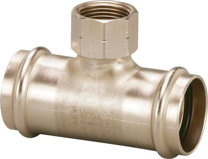 Seapress Tee – Cunife 90/10, 54mm Press × 3/4"npt × 54mm Press | Viega Seapress Metric Press System | Viega SeaPress System (SKU: 461096)