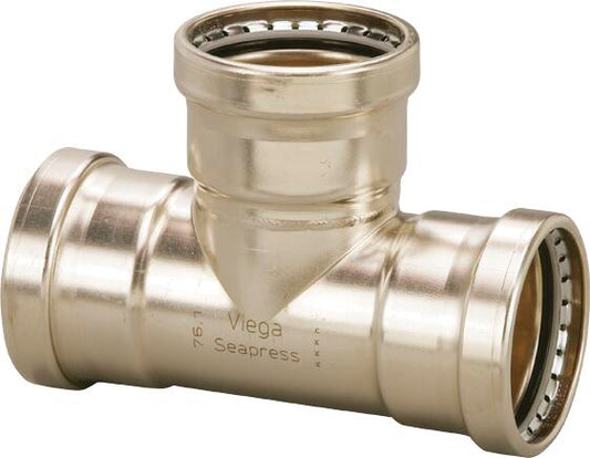 Seapress Xl Tee – Cunife 90/10, 76.1mm Press × 35mm Press × 76.1mm Press | Viega Seapress Metric Press System | Viega SeaPress System (SKU: 453794)