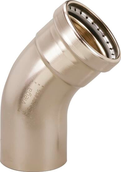 Seapress Xl 45° Elbow – Cunife 90/10, 88.9mm Ftg × 88.9mm Press | Viega Seapress Metric Press System | Viega SeaPress System (SKU: 556594)