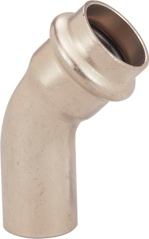 Seapress 45° Elbow – Cunife 90/10, 35mm Press × 35mm Flange | Viega Seapress Metric Press System | Viega SeaPress System (SKU: 453978)