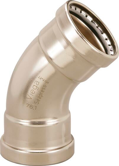 Seapress Xl 45° Elbow – Cunife 90/10, 108mm Press Connection | Viega Seapress Metric Press System | Viega SeaPress System (SKU: 556631)