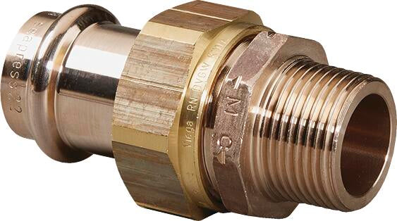 Seapress Union – Cunife 90/10, 22mm Press × 3/4"npt | Viega Seapress Metric Press System | Viega SeaPress System (SKU: 477240)