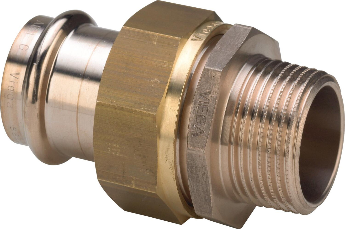 Seapress Union – Cunife 90/10, 28mm Press × 1"npt | Viega Seapress Metric Press System | Viega SeaPress System (SKU: 477202)