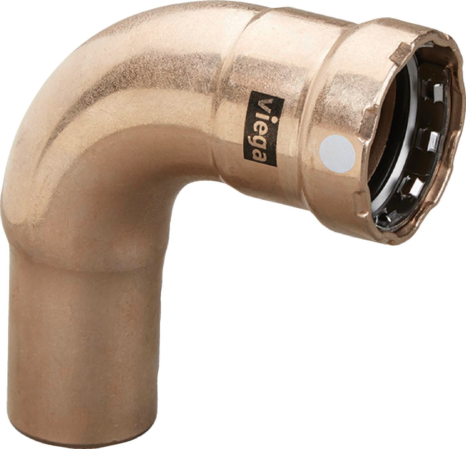 Viega Megapress 90° Street Elbow Cunife 90/10" Ftg (ips): 11/2 – 11/2 | Viega SeaPress System (SKU: 88065)