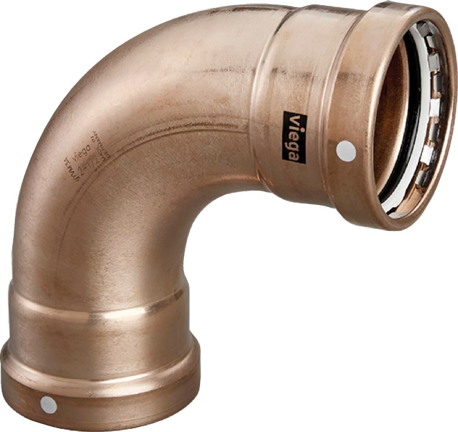Viega Megapress 90° Elbow Cunife 90/10" – 3 × 3 | Viega SeaPress System (SKU: 88035)