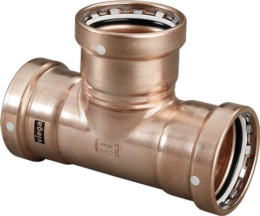 Viega Megapress Tee Cunife 90/10" – 4 × 4 × 2 | Viega SeaPress System (SKU: 88260)