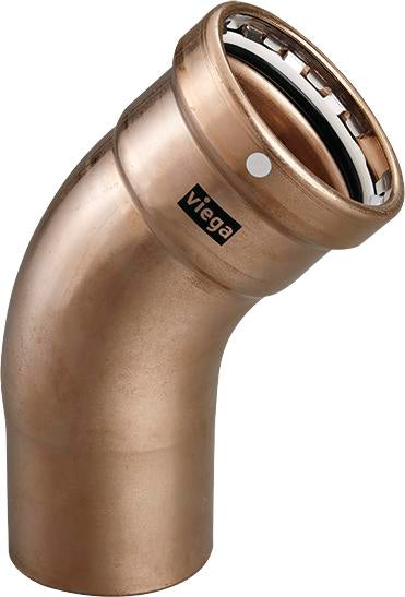 Viega Megapress 45° Street Elbow Cunife 90/10" Ftg (ips): 3 – 3 | Viega SeaPress System (SKU: 88170)