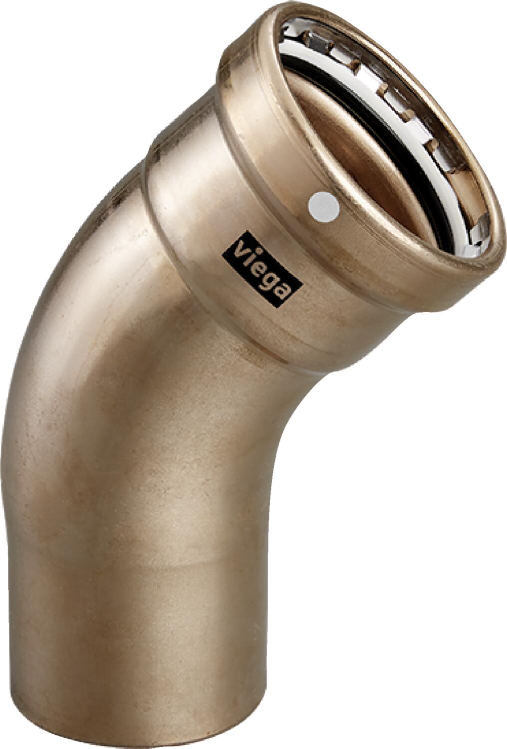 Viega Megapress 45° Street Elbow Cunife 90/10" Ftg (ips): 4 – 4 | Viega SeaPress System (SKU: 88175)