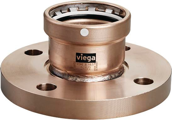 Viega Megapress Flange Cunife 90/10" Bolt Pattern: 4 Bolt Pattern Diameter: 51/2 – 21/2 | Viega SeaPress System (SKU: 88700)