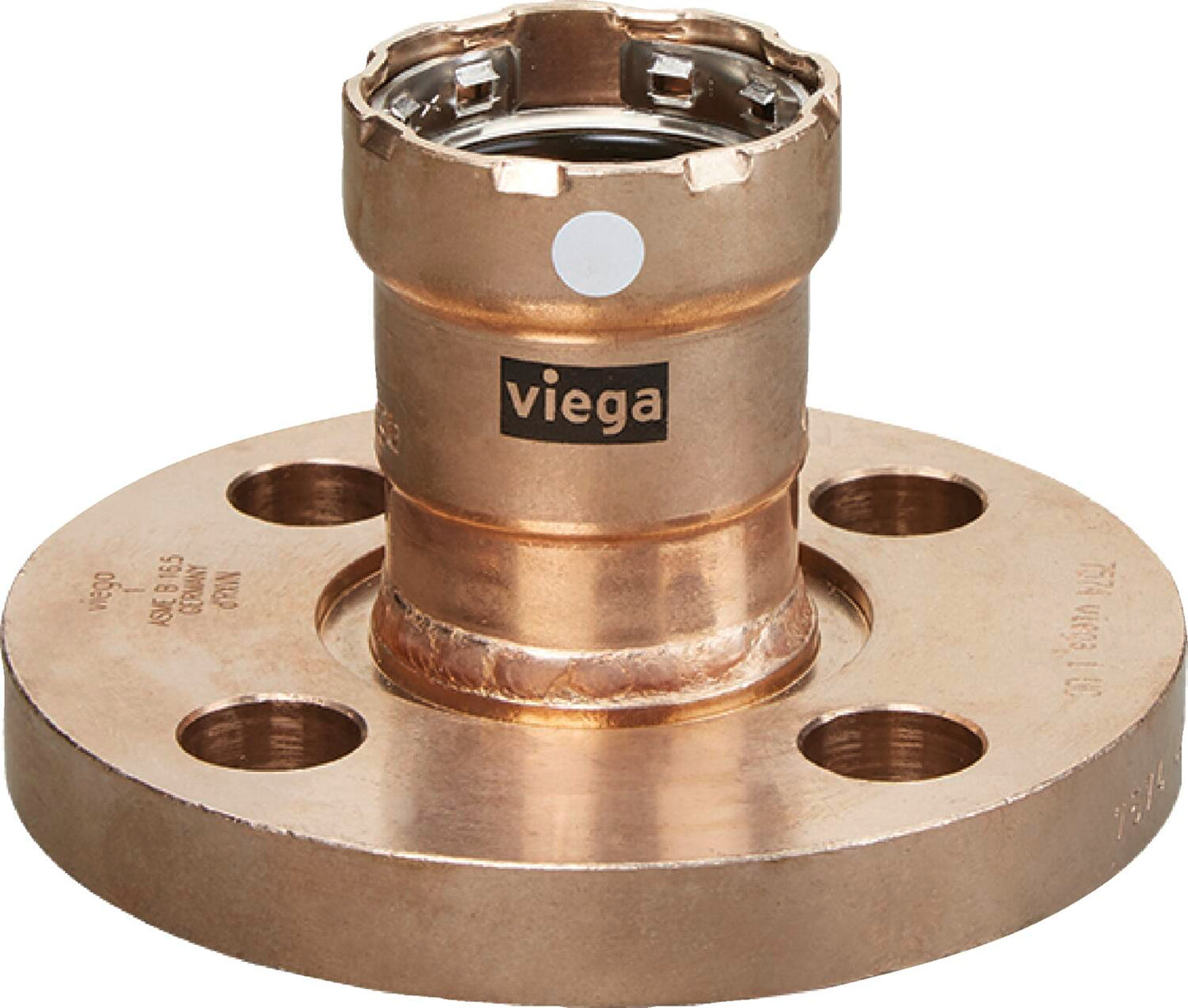 Viega Megapress Flange Cunife 90/10" Bolt Pattern: 4 Bolt Pattern Diameter: 37/8 – 11/4 | Viega SeaPress System (SKU: 88685)
