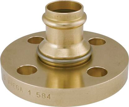 Seapress Bronze Flange – 35mm Press Connection | 89mm Bolt Circle | Ansi 150lb Drilled Flange | Viega SeaPress System (SKU: 592028)
