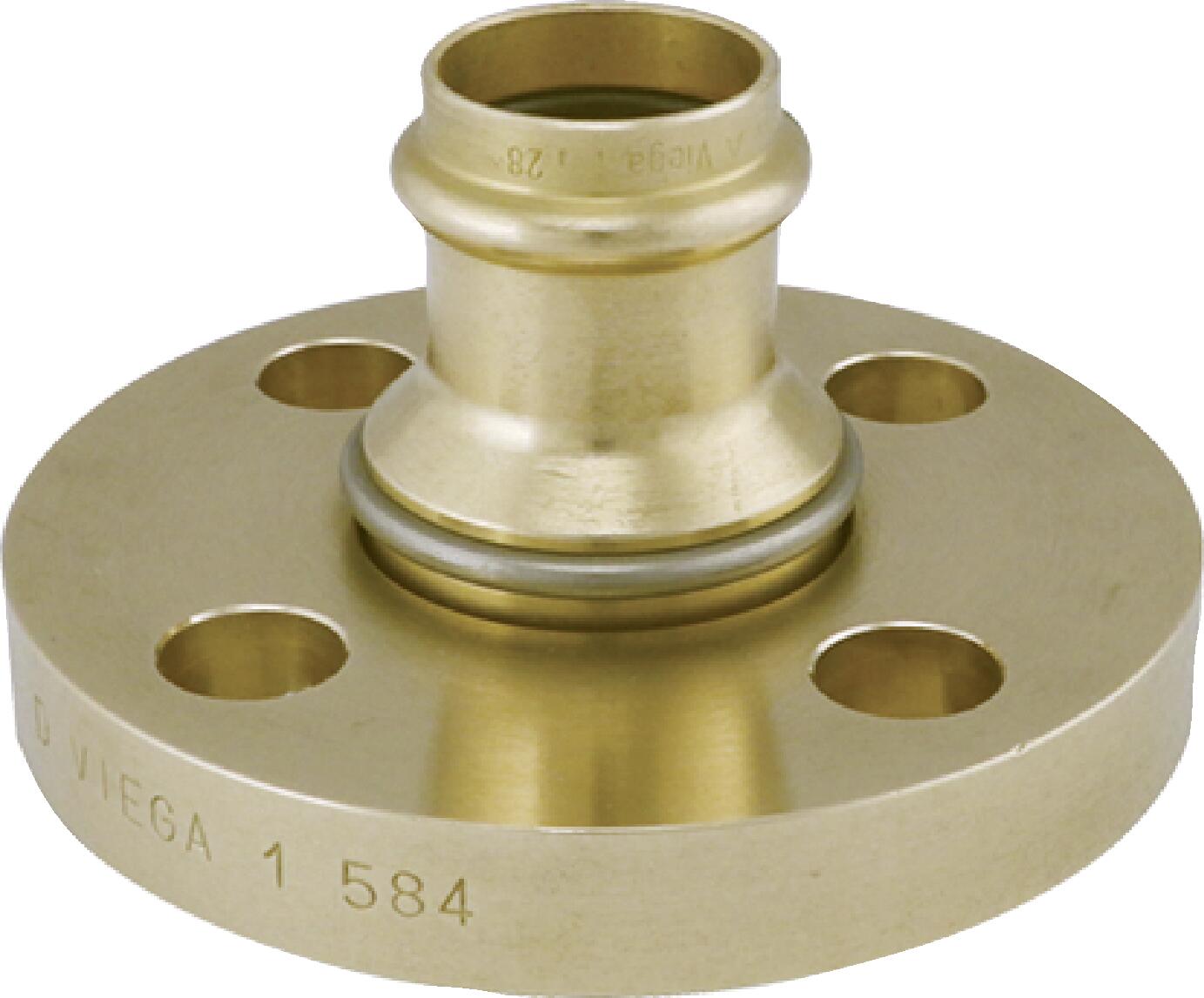 Seapress Bronze Flange – 54mm Press Connection | 121mm Bolt Circle | Viega SeaPress System (SKU: 592042)