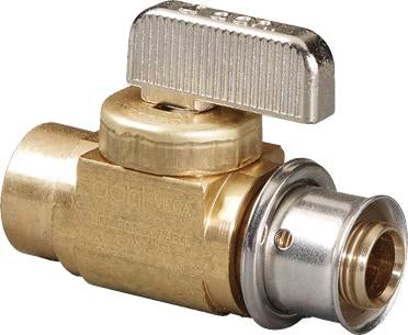 Shutoff Valve Brass C: 1/2" – 1/2" | Viega ProPress System (SKU: 17260)