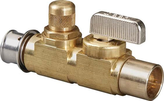 Shutoff / Balancing Valve Brass C: 3/4" – 5/8" | Viega ProPress System (SKU: 17264)