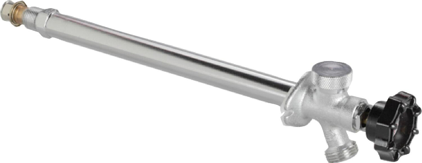 Viega Pureflow Press Wall Hydrant Chrome – Plated Brass L[in]: 10 – 3/4" | Viega ProPress System (SKU: 97121)