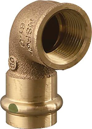 Viega Propress 90° Elbow Bronze Fpt: 1/2" – 1 | Viega ProPress System (SKU: 79545)