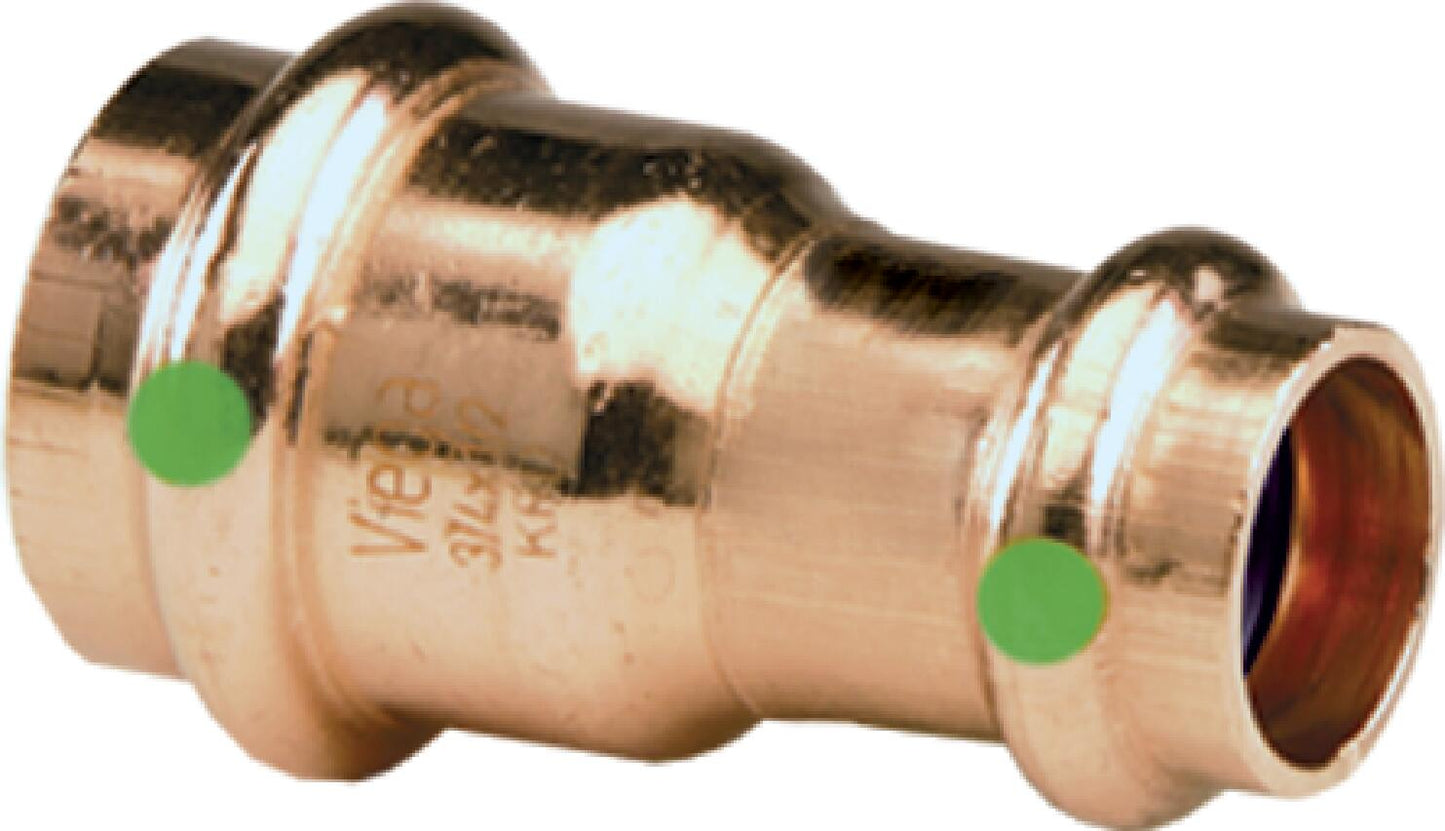 Viega Propress Reducer Copper – 3/4" × 1/2" | Viega ProPress System (SKU: 78147)