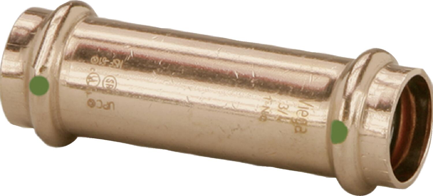 Viega Propress Extended Coupling Copper – 1/2" × 1/2" | Viega ProPress System (SKU: 79005)