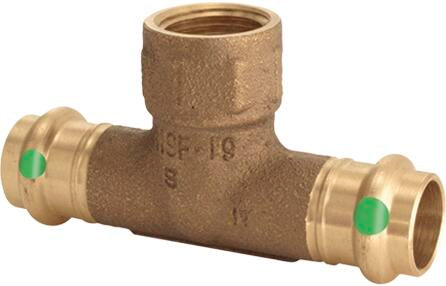 Viega Propress Tee Bronze Fpt: 1/2" – 1 × 1 | Viega ProPress System (SKU: 79760)