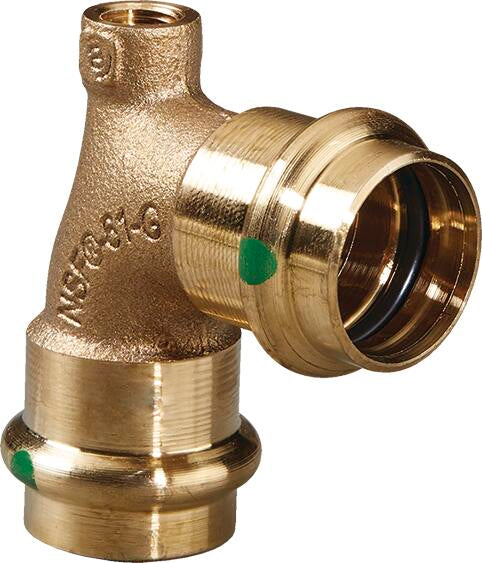 Viega Propress Vent Elbow Bronze Fpt: 1/8" – 3/4" × 3/4" | Viega ProPress System (SKU: 79640)