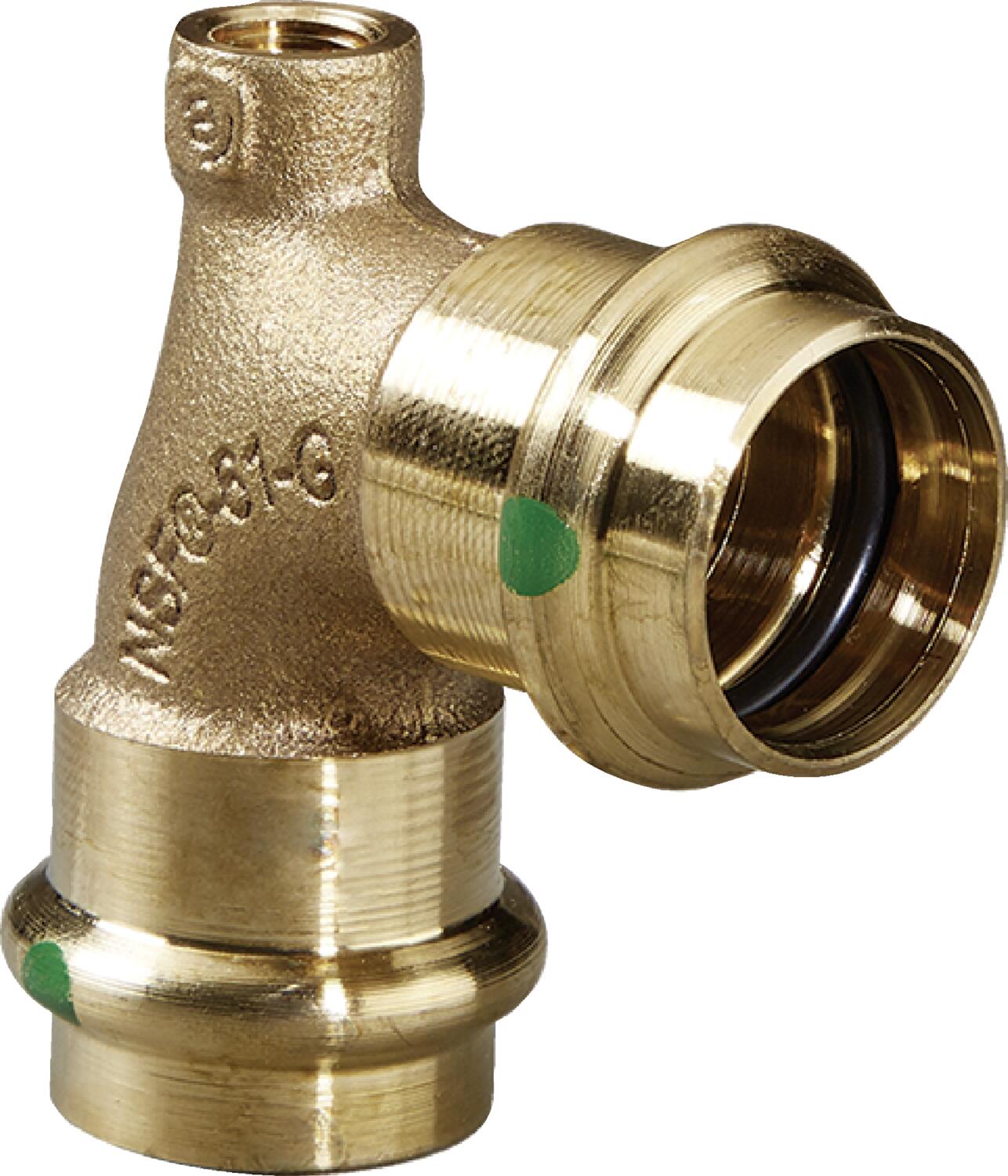 Viega Propress Vent Elbow Bronze Fpt: 1/8" – 3/4" × 3/4" | Viega ProPress System (SKU: 79640)