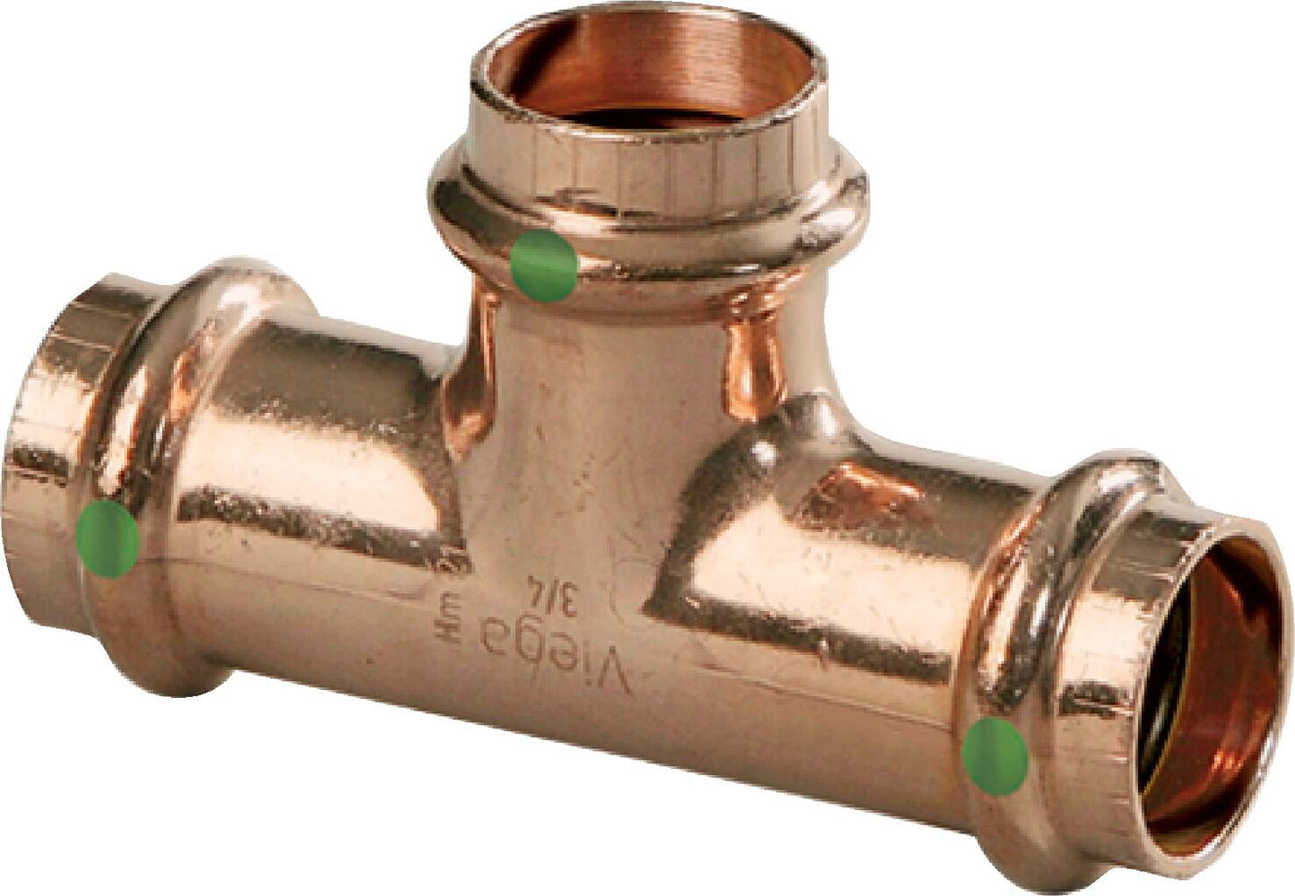 Viega Propress Tee Copper – 1 × 1/2" × 3/4" | Viega ProPress System (SKU: 22263)