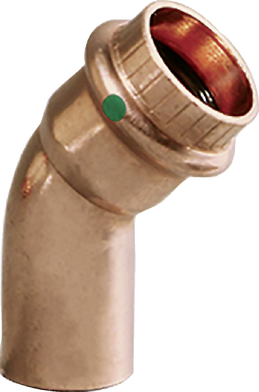 Viega Propress 45° Street Elbow Copper Ftg (cts): 11/2 – 11/2 | Viega ProPress System (SKU: 77068)