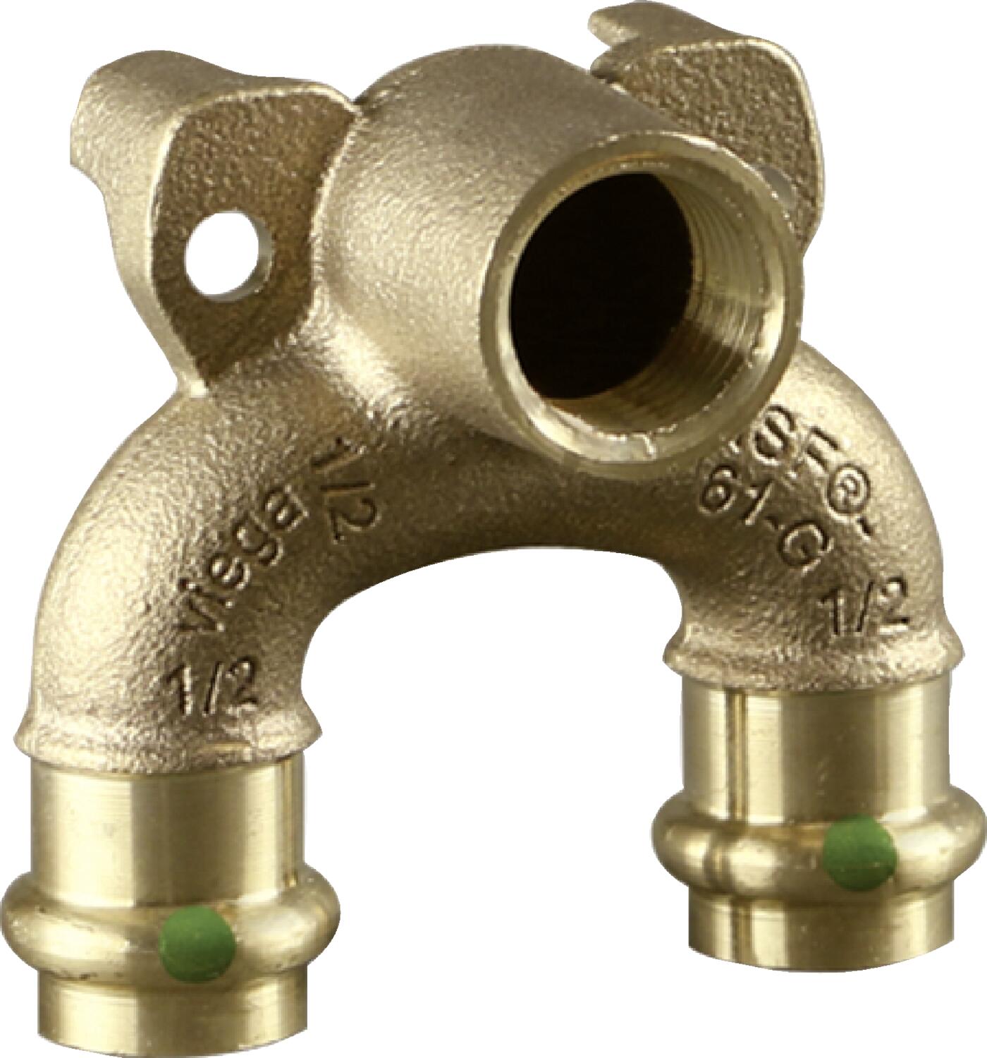 Viega Propress Double Drop Elbow Bronze Fpt: 1/2" – 1/2" × 1/2" | Viega ProPress System (SKU: 78800)