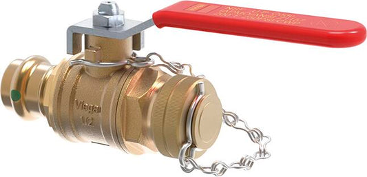 Viega Propress Ball Valve, Bronze, Brass, P: ½; Hose: ¾ - Innoflo Solutions Inc.