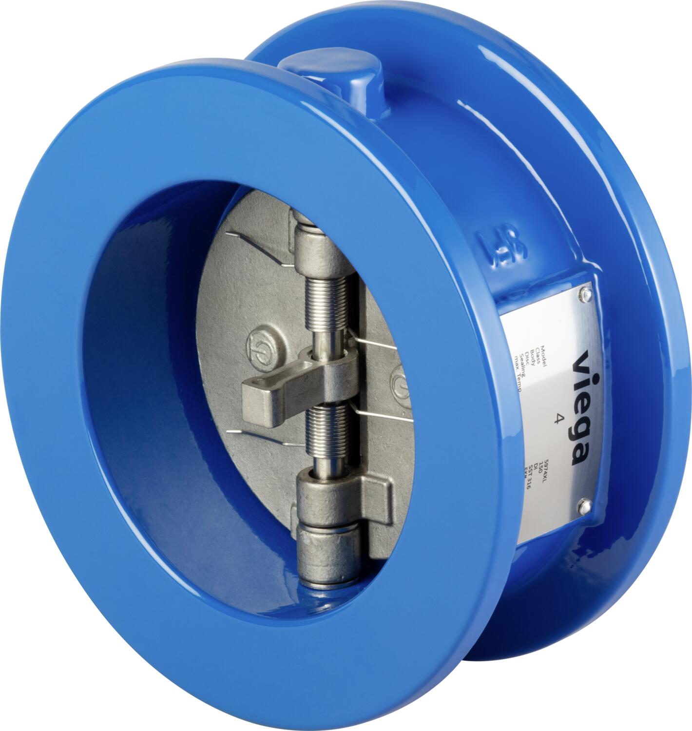 Viega Propress Wafer Check Valve, Ductile Iron, Epoxy Powder-coated, P1: 4; P2: 4 - Innoflo Solutions Inc.