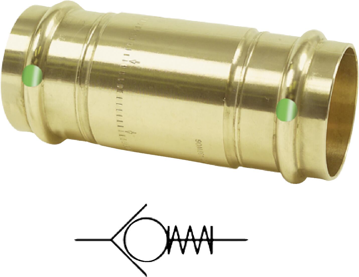Viega Propress Check Valve Bronze – 1/2" × 1/2" | Viega ProPress System (SKU: 79035)
